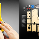 Two photos of the Adafruit Cupcade and the parts to assemble the tiny arcade.